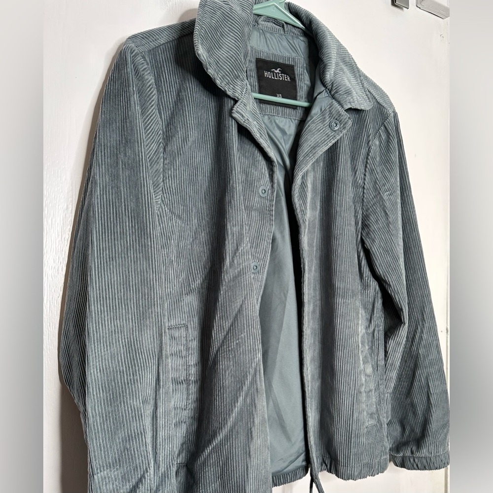 Hollister Mens Blue/Gray Corduroy Jacket. Size XS - Picture 2 of 7